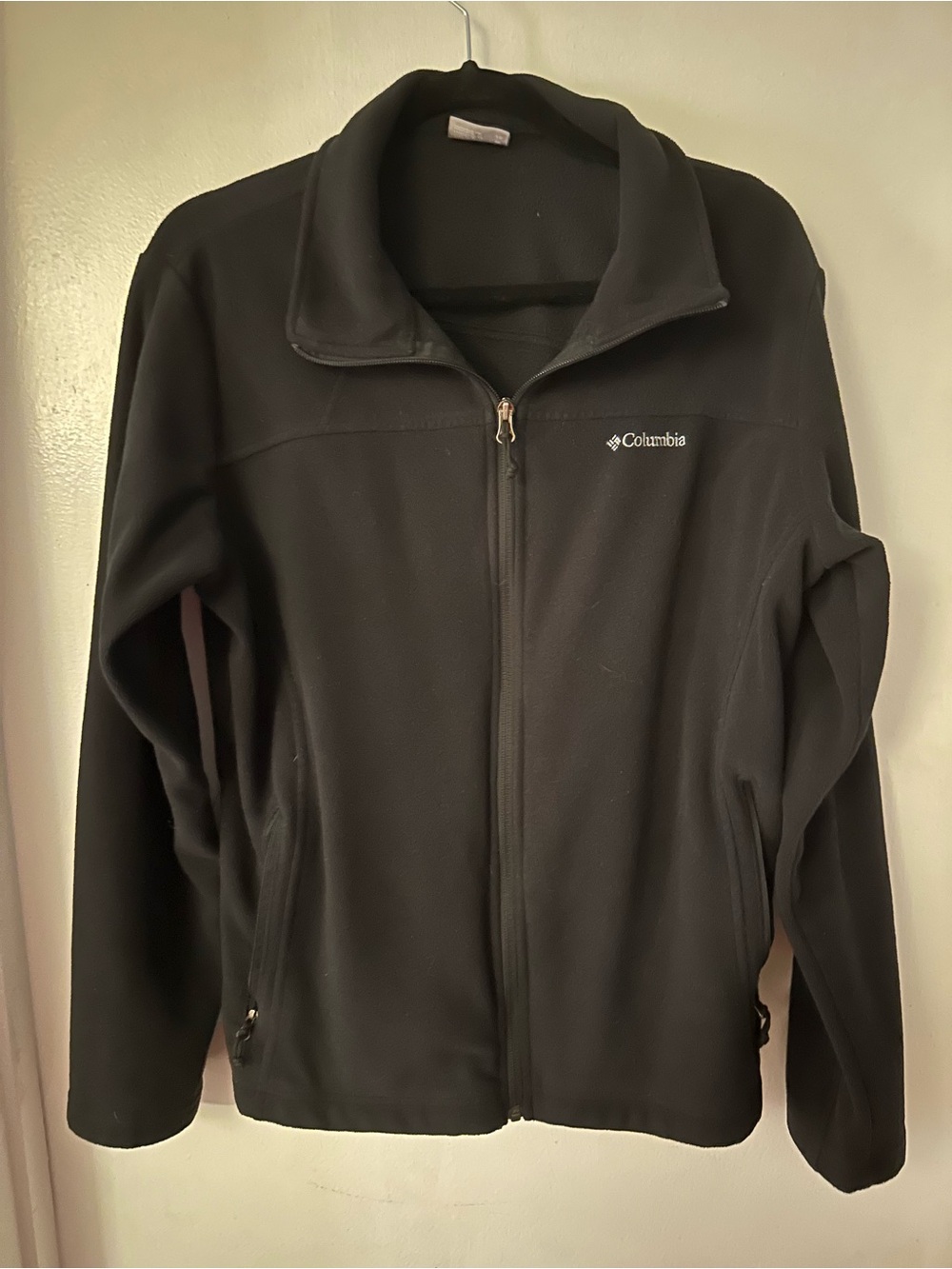 XL Columbia Black full zip fleece jacket with zipper pockets